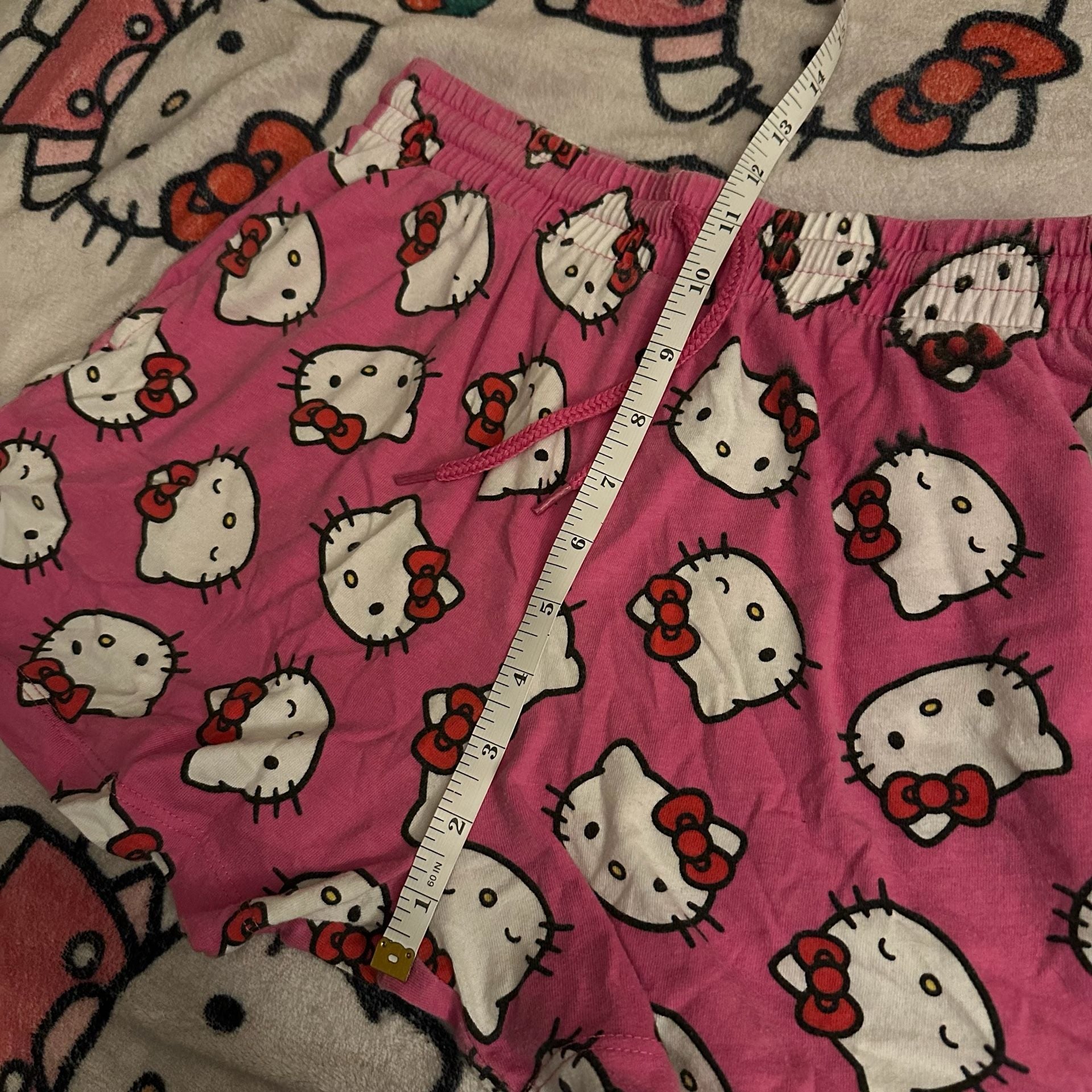 Sanrio Hello Kitty Pink Patterned Drawstring Pajama Shorts 5