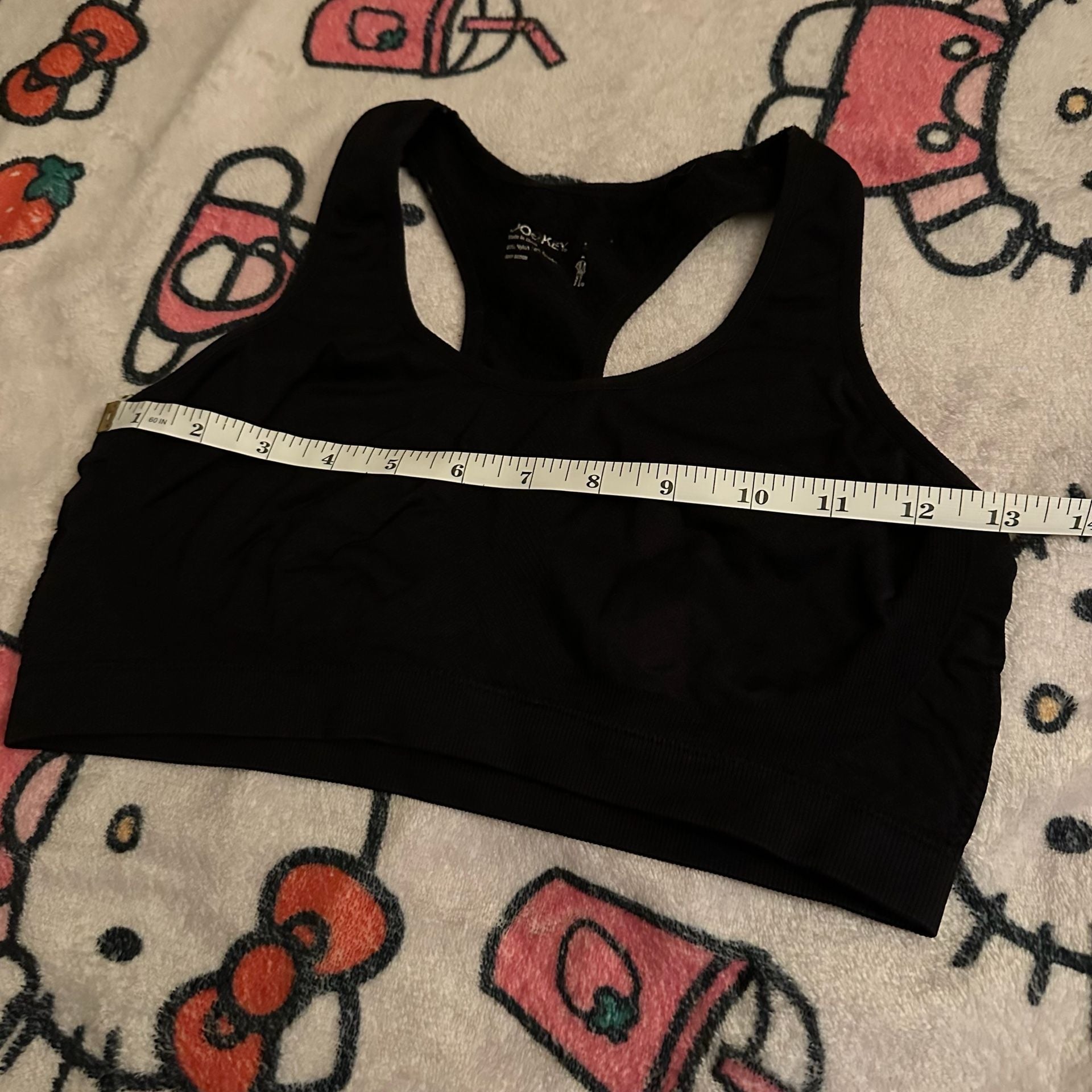 Jockey Black Seamless Racerback Sports Bra 4
