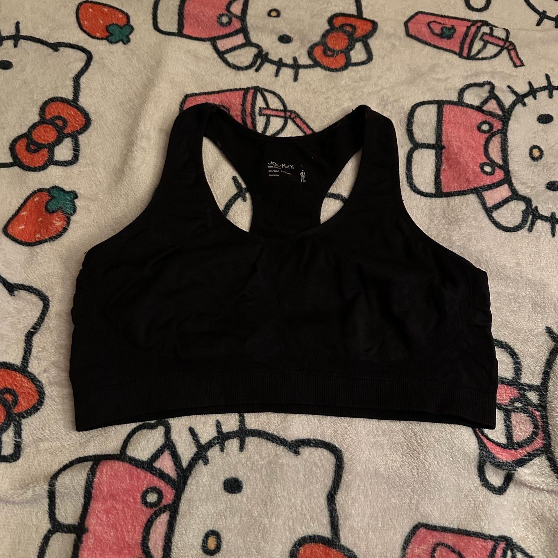 Jockey Black Seamless Racerback Sports Bra 2