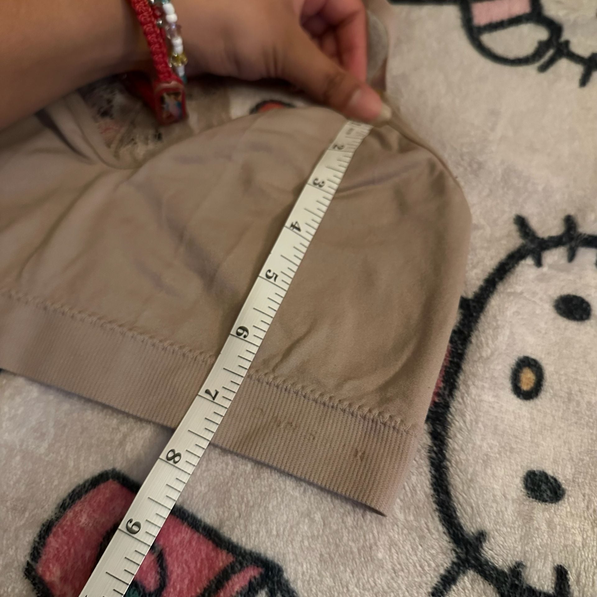 Seamless Bralette with Lace Racerback in Tan 5
