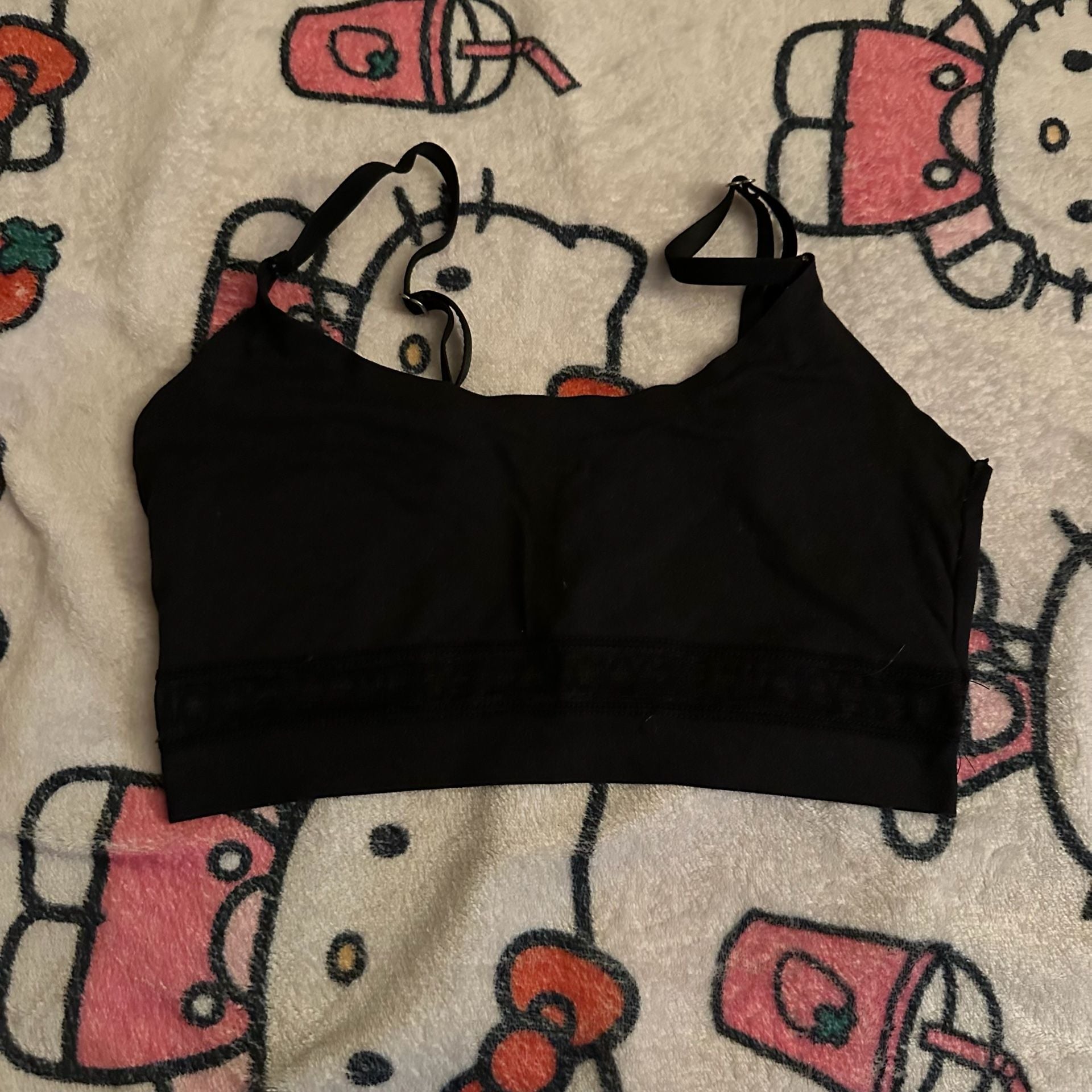 Lucky Brand Seamless Bralette Set (Black and Red, Size Small) 2