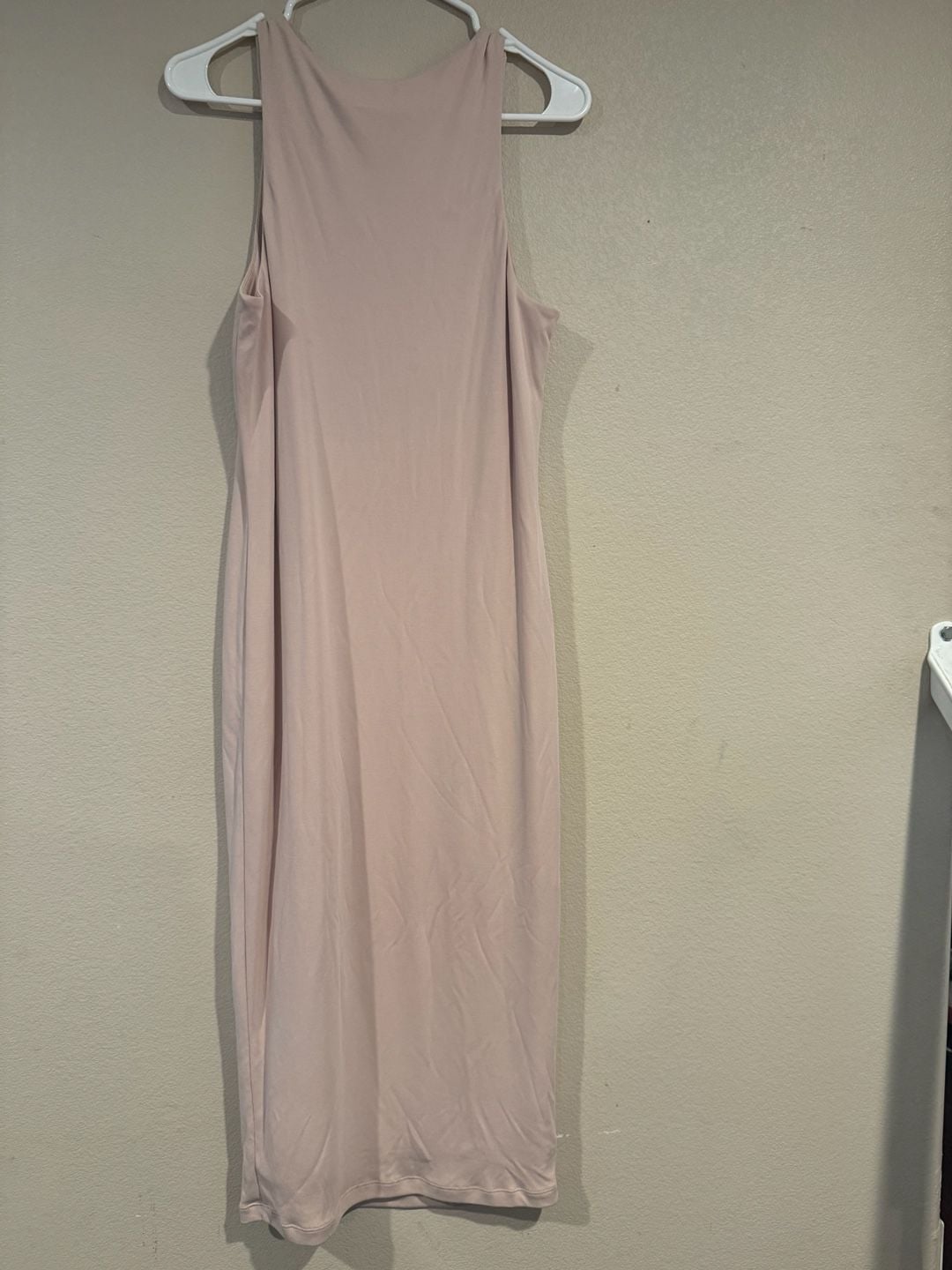 Good American Ribbed Tank Blush Pink Maxi Dress Sz.4 * flawed 4