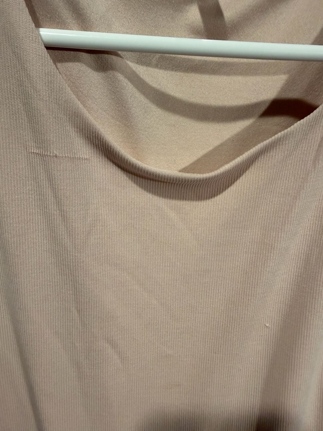 Good American Ribbed Tank Blush Pink Maxi Dress Sz.4 * flawed 8
