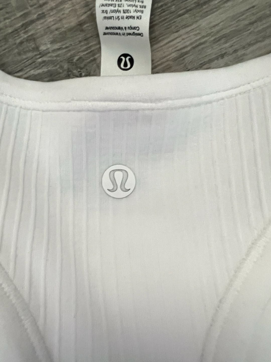 NWT Lululemon Ebb to Street Cropped Racerback Tank Top White Size 12 4