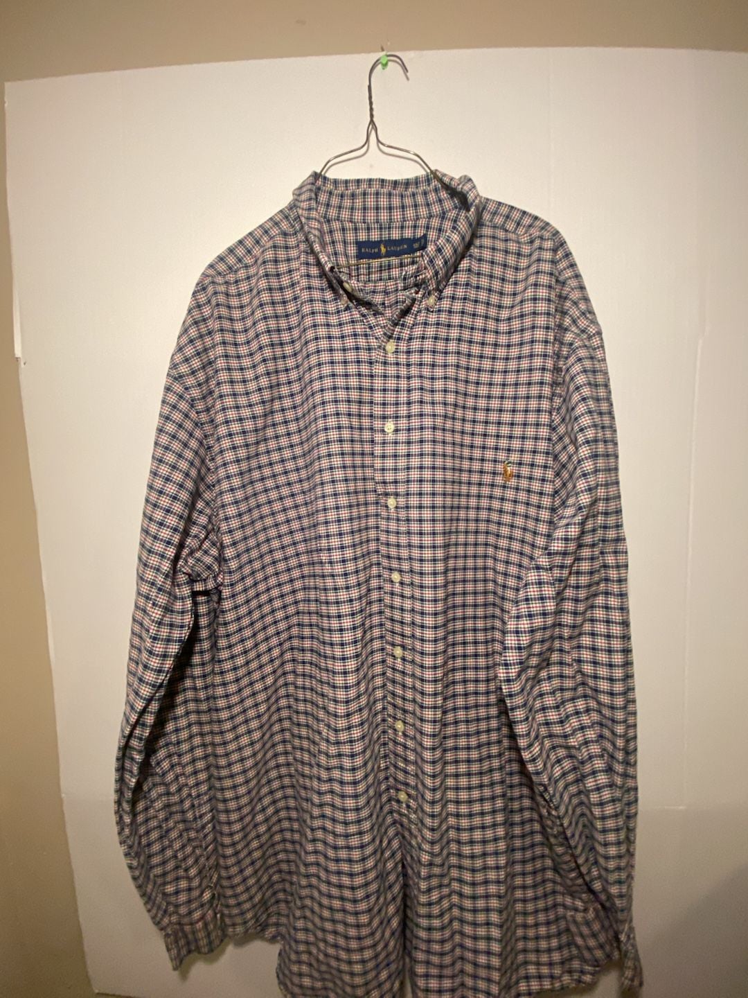 Vintage Ralph Lauren Men’s 4XLT Big & Tall Button Down Long Sleeve Plaid Casual 3