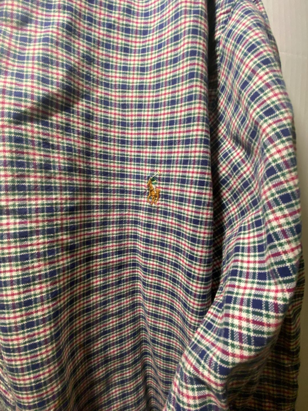 Vintage Ralph Lauren Men’s 4XLT Big & Tall Button Down Long Sleeve Plaid Casual 5