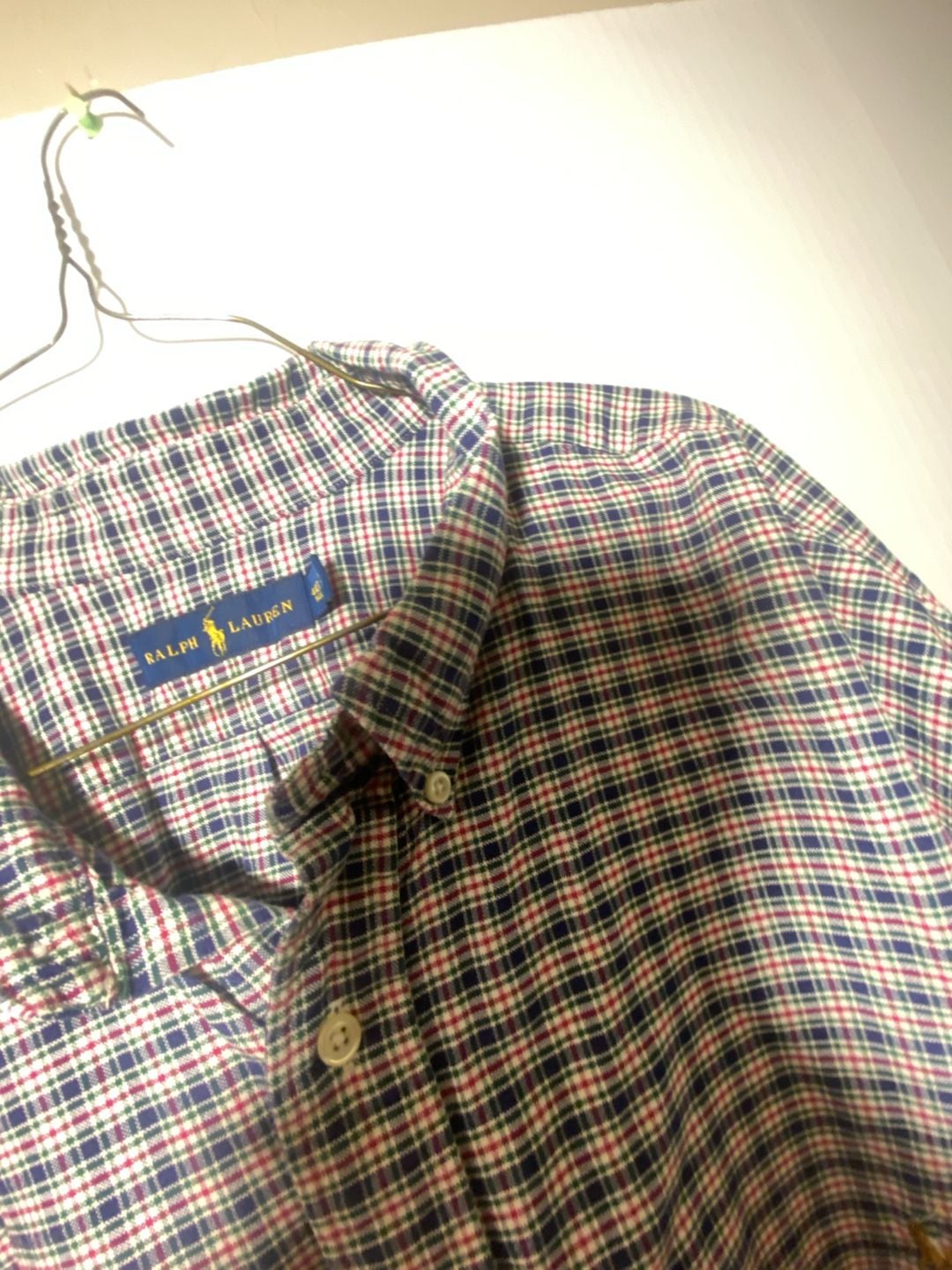 Vintage Ralph Lauren Men’s 4XLT Big & Tall Button Down Long Sleeve Plaid Casual 7