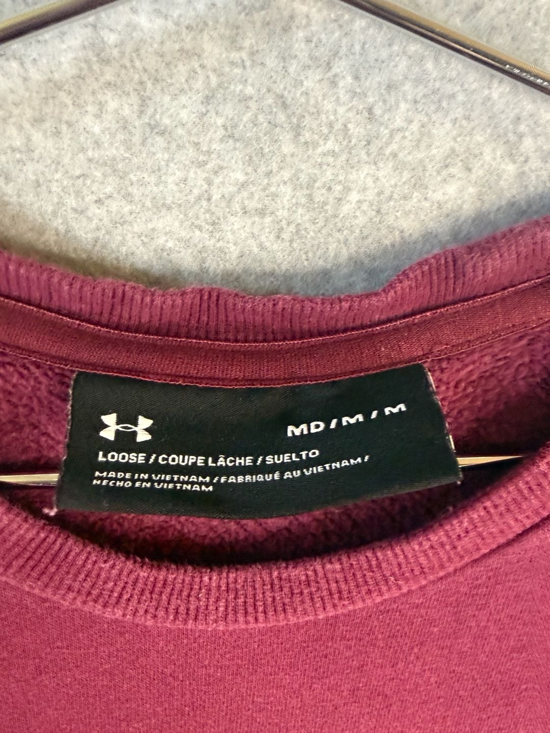 Under Armour Virginia Tech Hokies Maroon Crewneck Sweatshirt Medium 4
