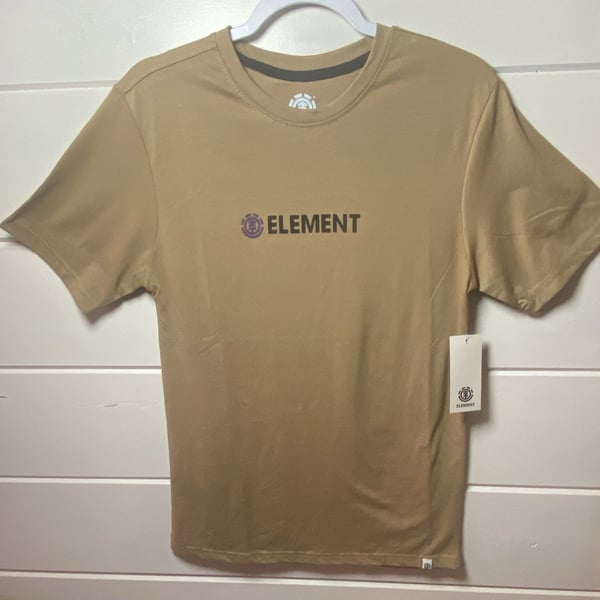 Streetwear Element The Flex Tee Tan Short Sleeve T-Shirt Size S New with Tags