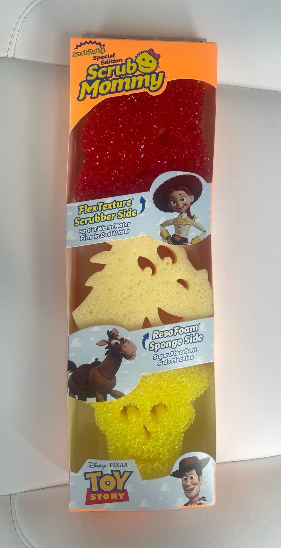 NWT Limited Edition Toy Story Scrub Mommy 3pack. Jessie, Woody and Bullseye 1