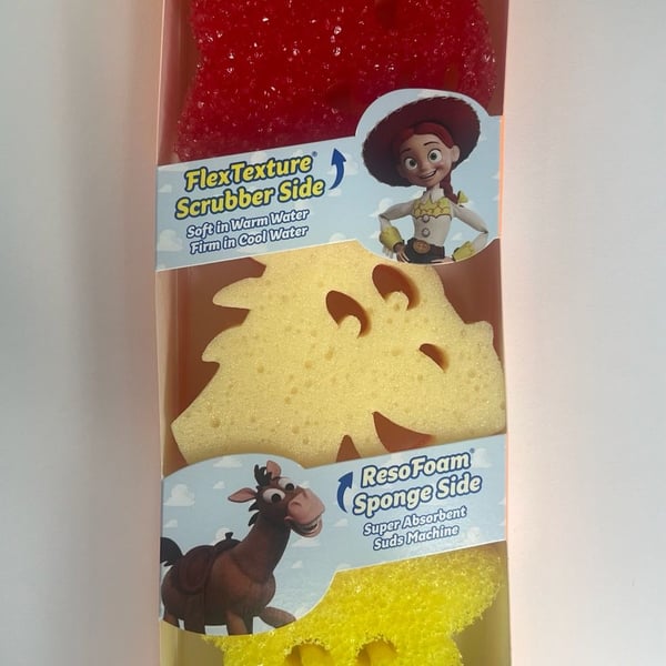 NWT Limited Edition Toy Story Scrub Mommy 3pack. Jessie, Woody and Bullseye 