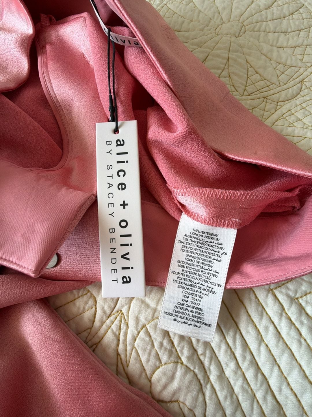 Alice + Olivia dusty rose Trousers Size 8 3