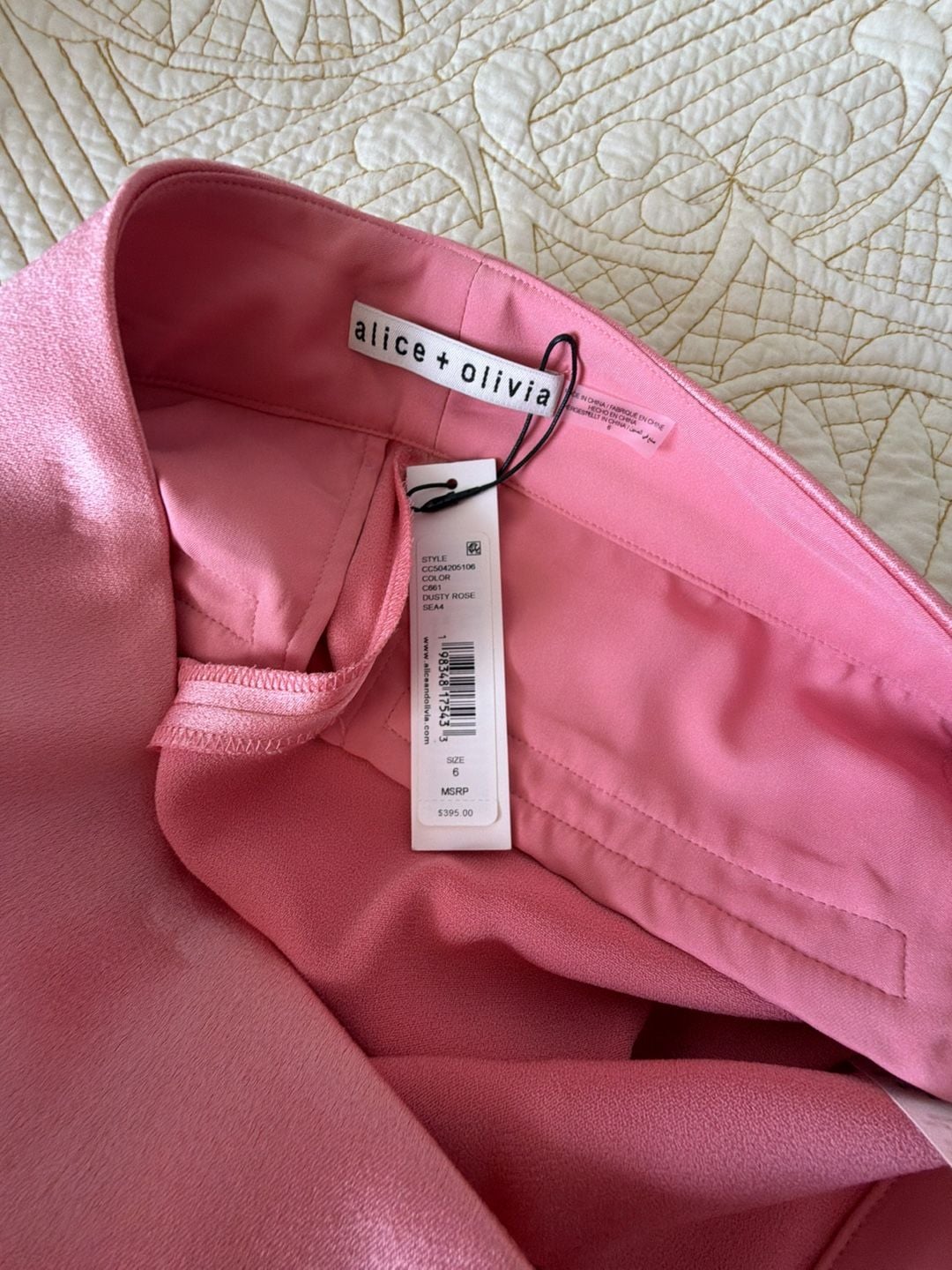 Alice + Olivia dusty rose Trousers Size 8 6