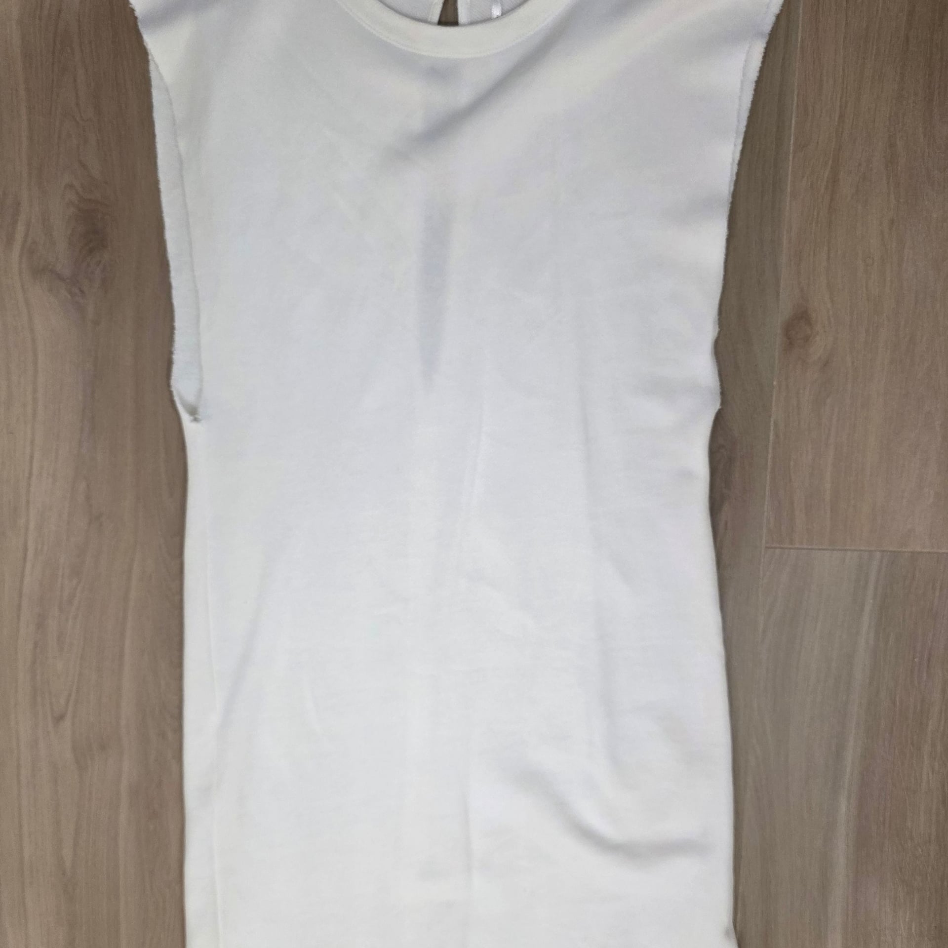 Free People White Cotton Sleeveless Jersey Mini Dress 2