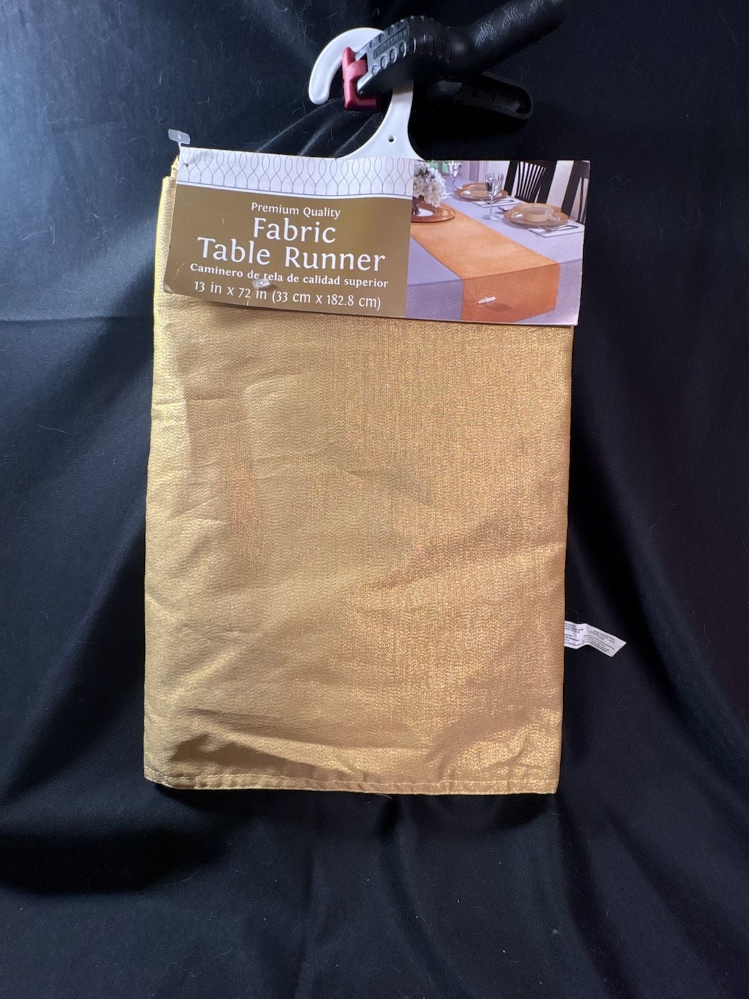 Premium Quality Metallic Fabric Table Runner Gold 13 in x 72 in 1