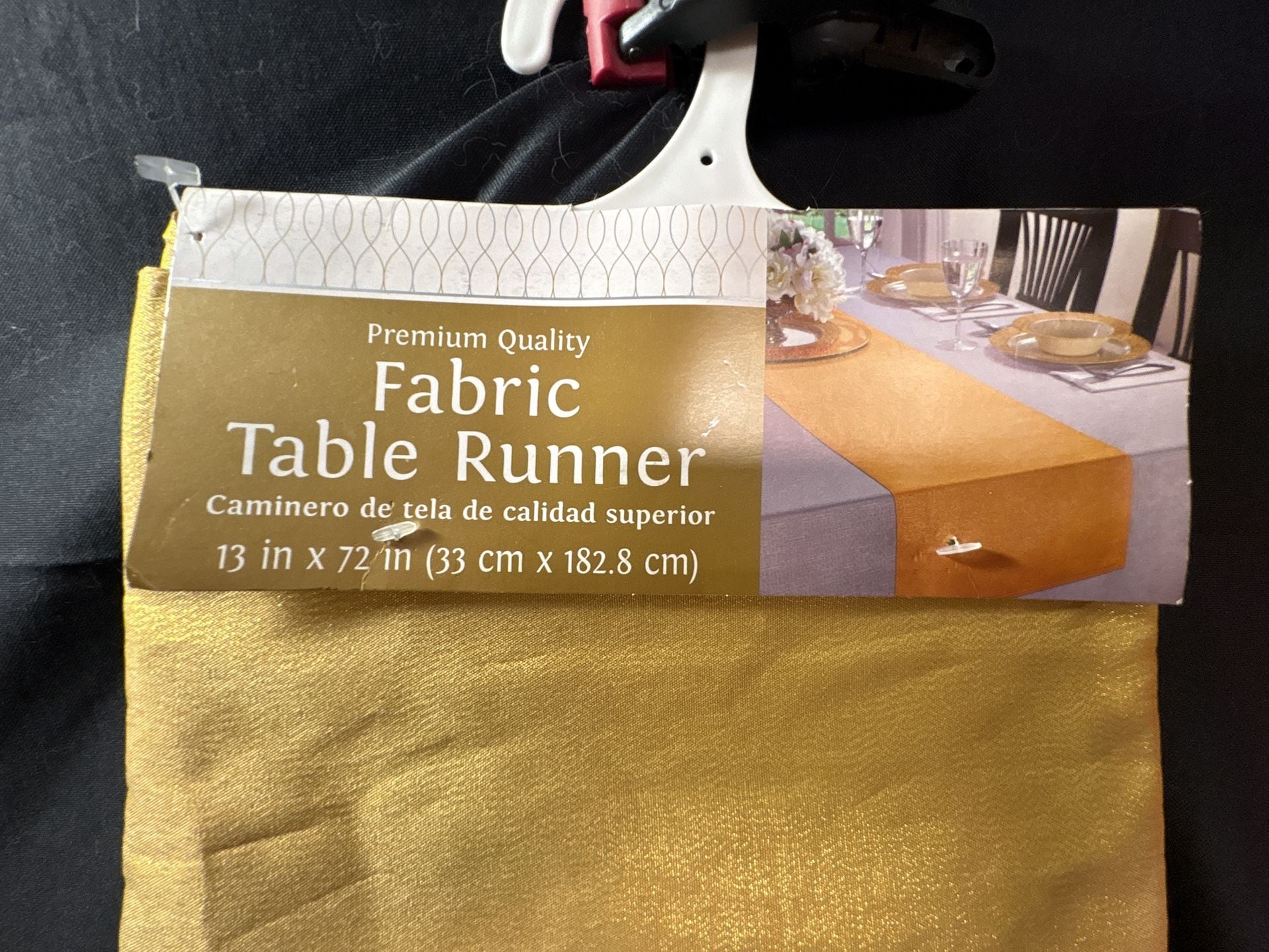 Premium Quality Metallic Fabric Table Runner Gold 13 in x 72 in 2