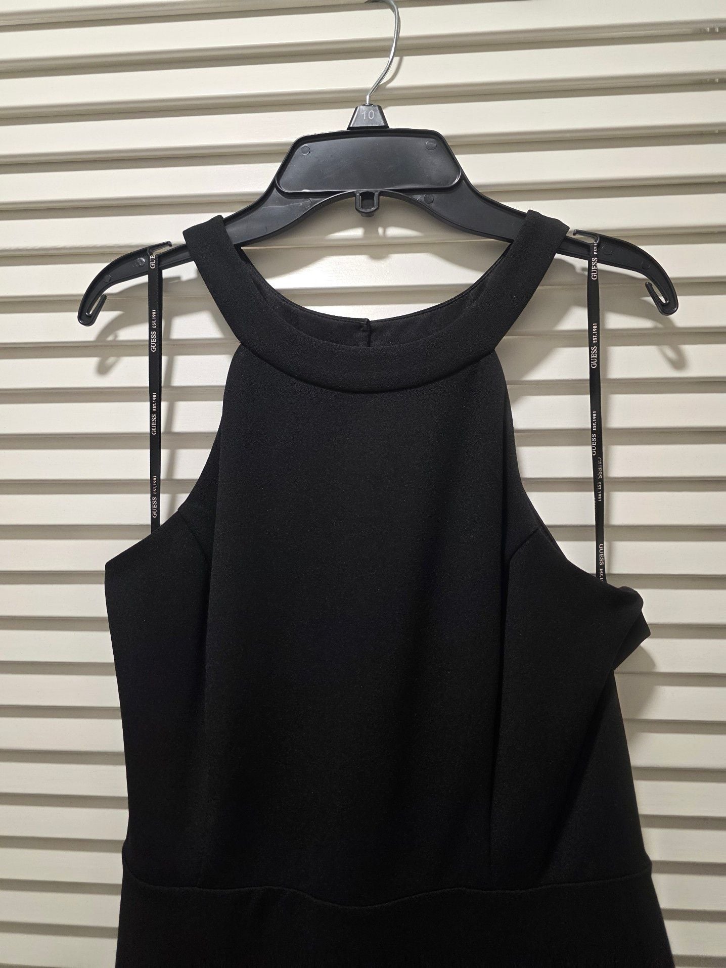Guess Black Halter Neck Ruffle Hem Cocktail Homecoming Party Dress Size 10 3