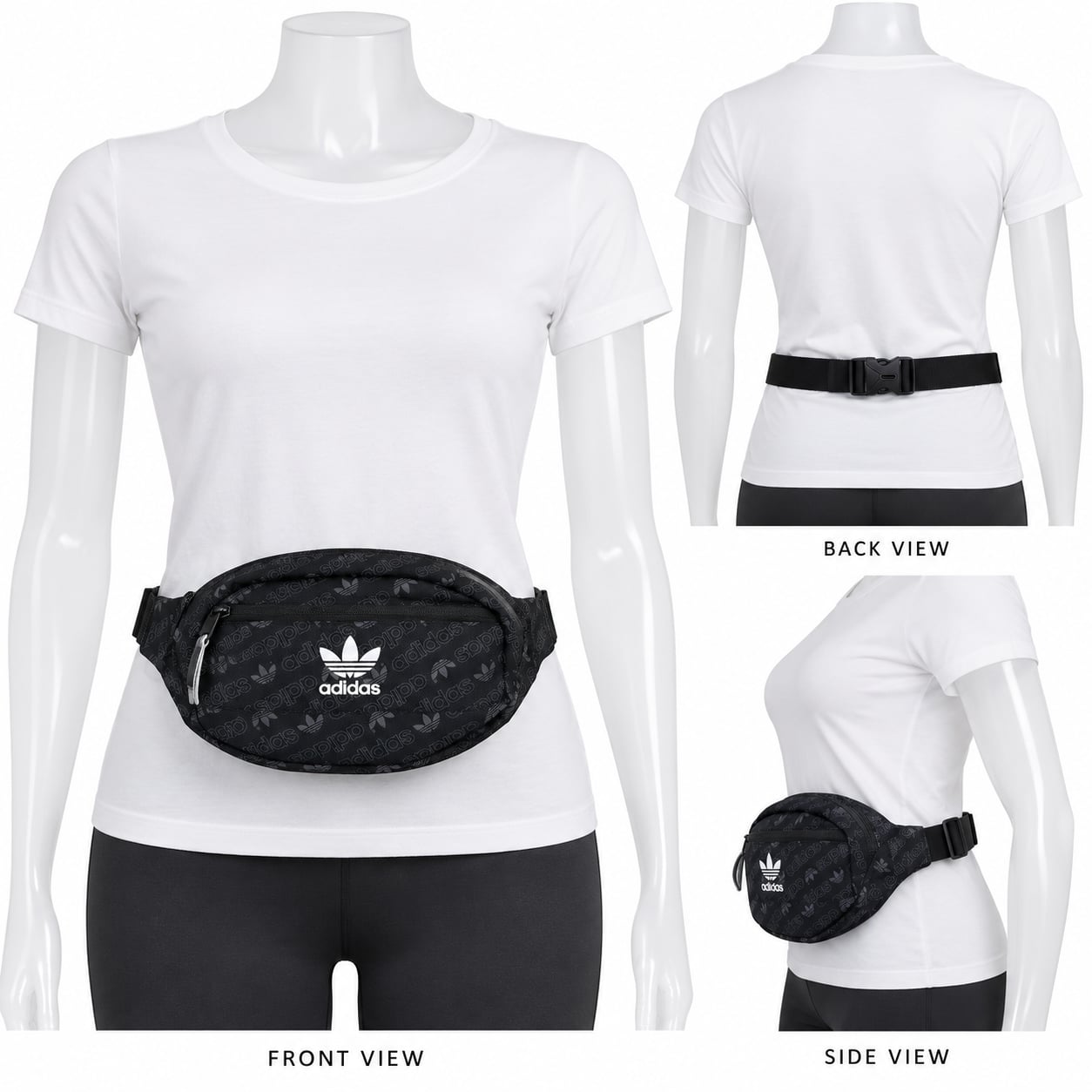 Adidas Originals Monogram Waist Bag Black 4