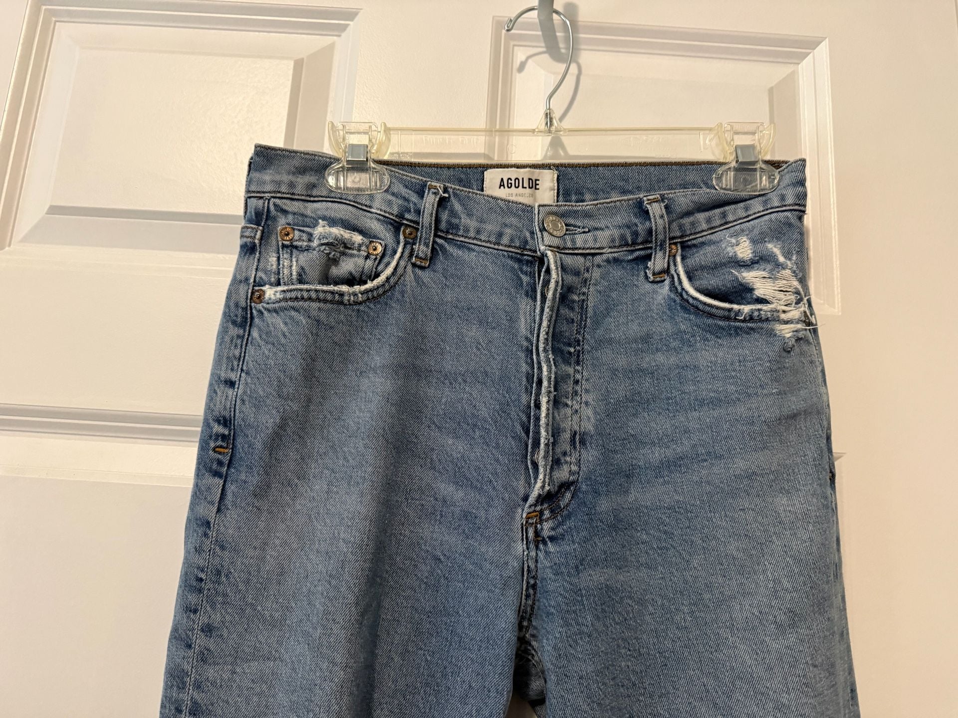 AGOLDE Nico High Rise Slim Fit Distressed Jeans Size 27 5