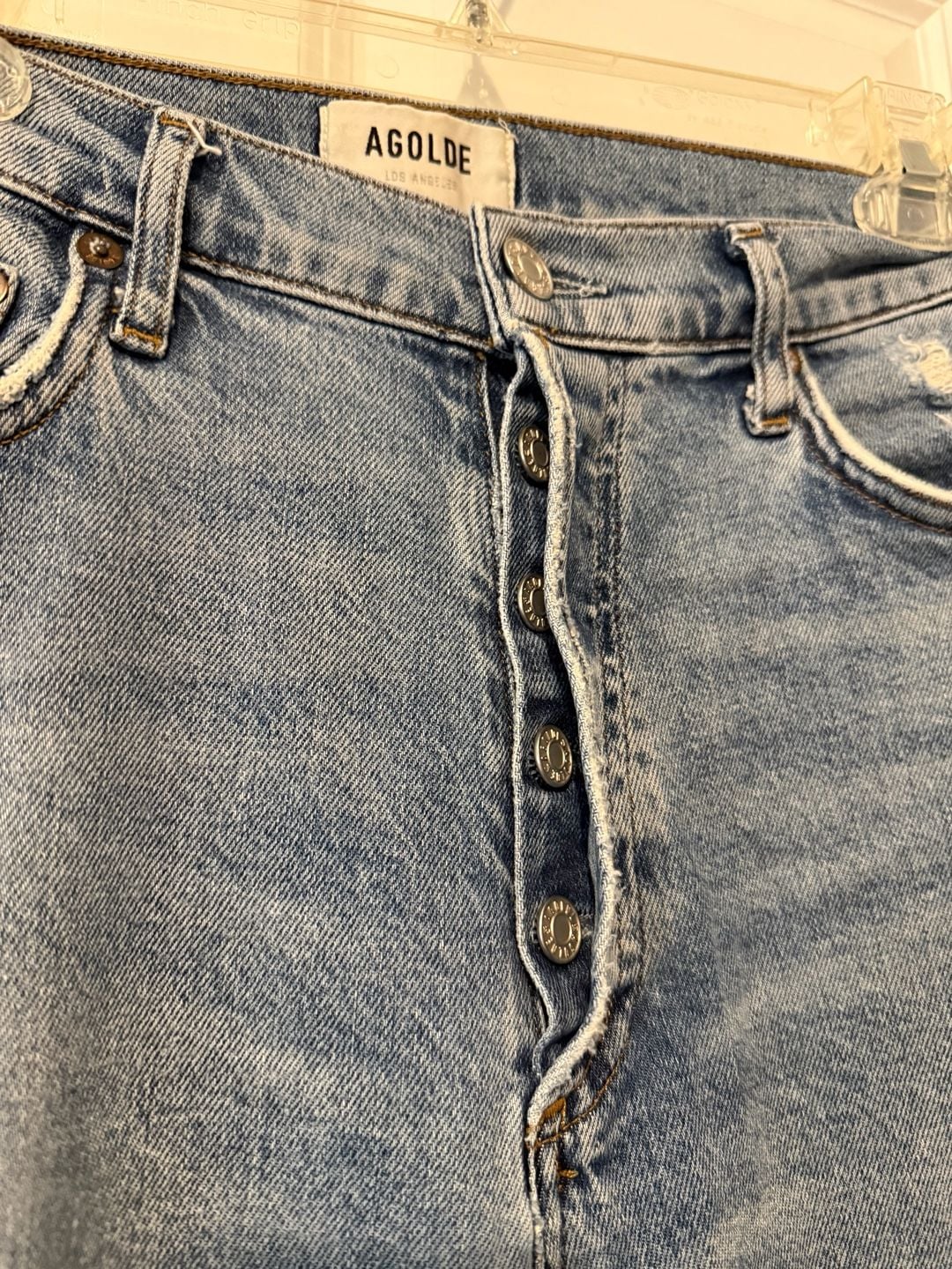 AGOLDE Nico High Rise Slim Fit Distressed Jeans Size 27 6
