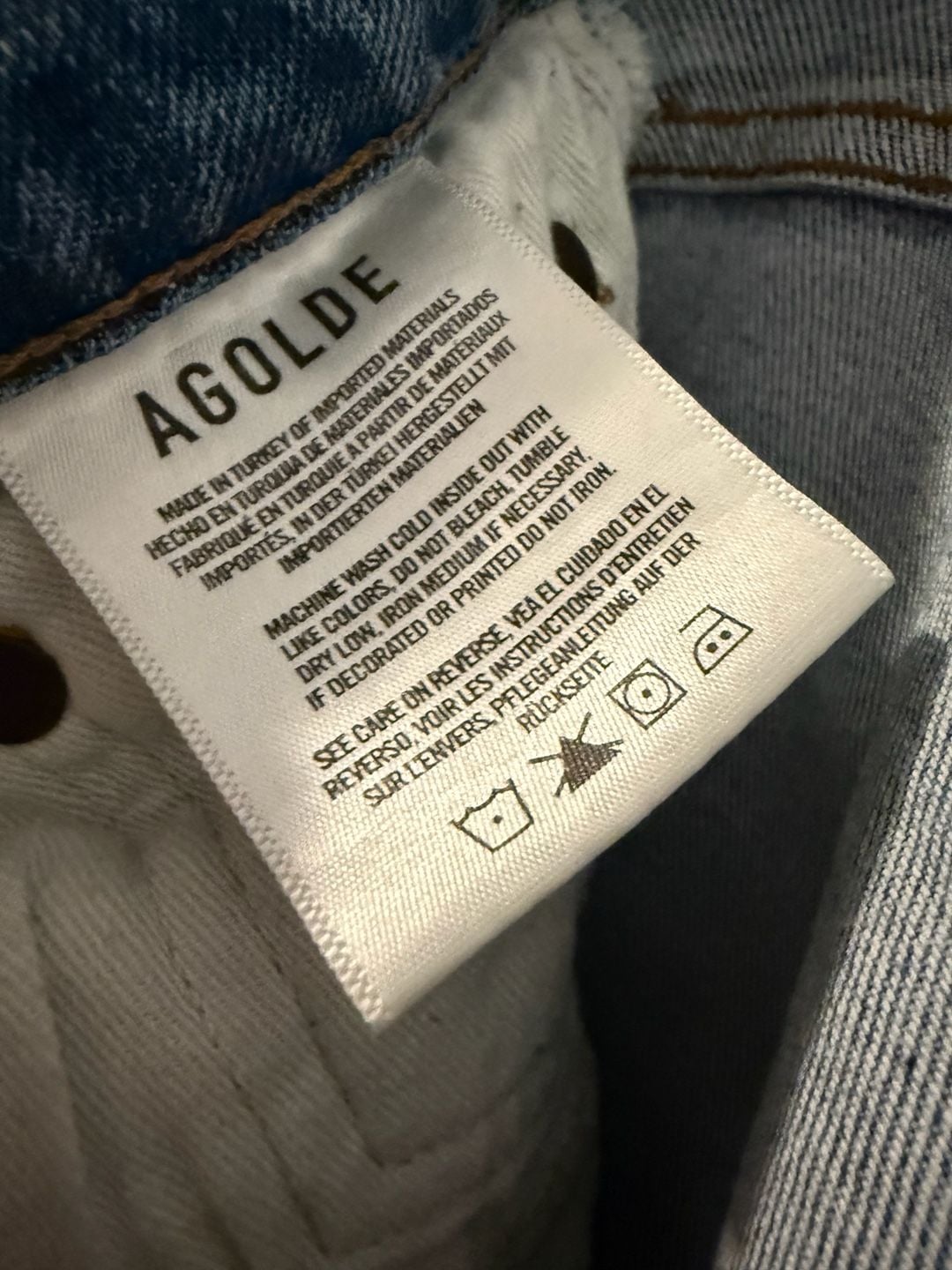 AGOLDE Nico High Rise Slim Fit Distressed Jeans Size 27 8