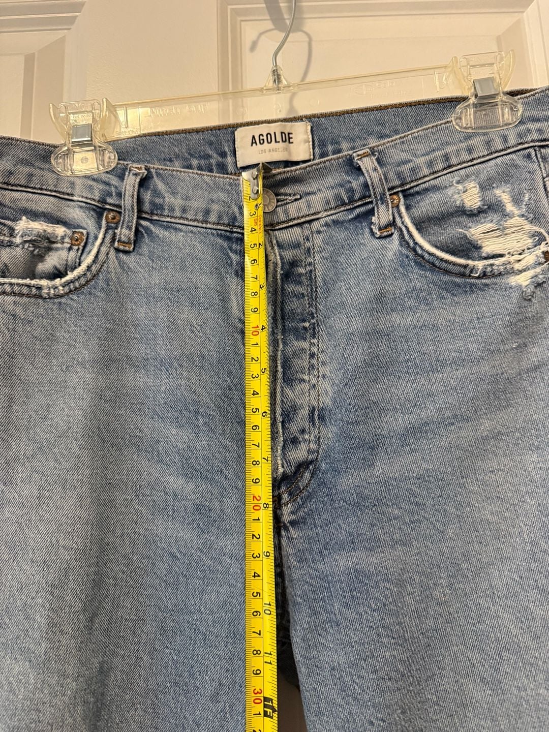 AGOLDE Nico High Rise Slim Fit Distressed Jeans Size 27 15
