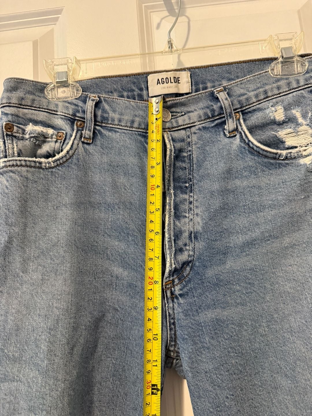 AGOLDE Nico High Rise Slim Fit Distressed Jeans Size 27 16