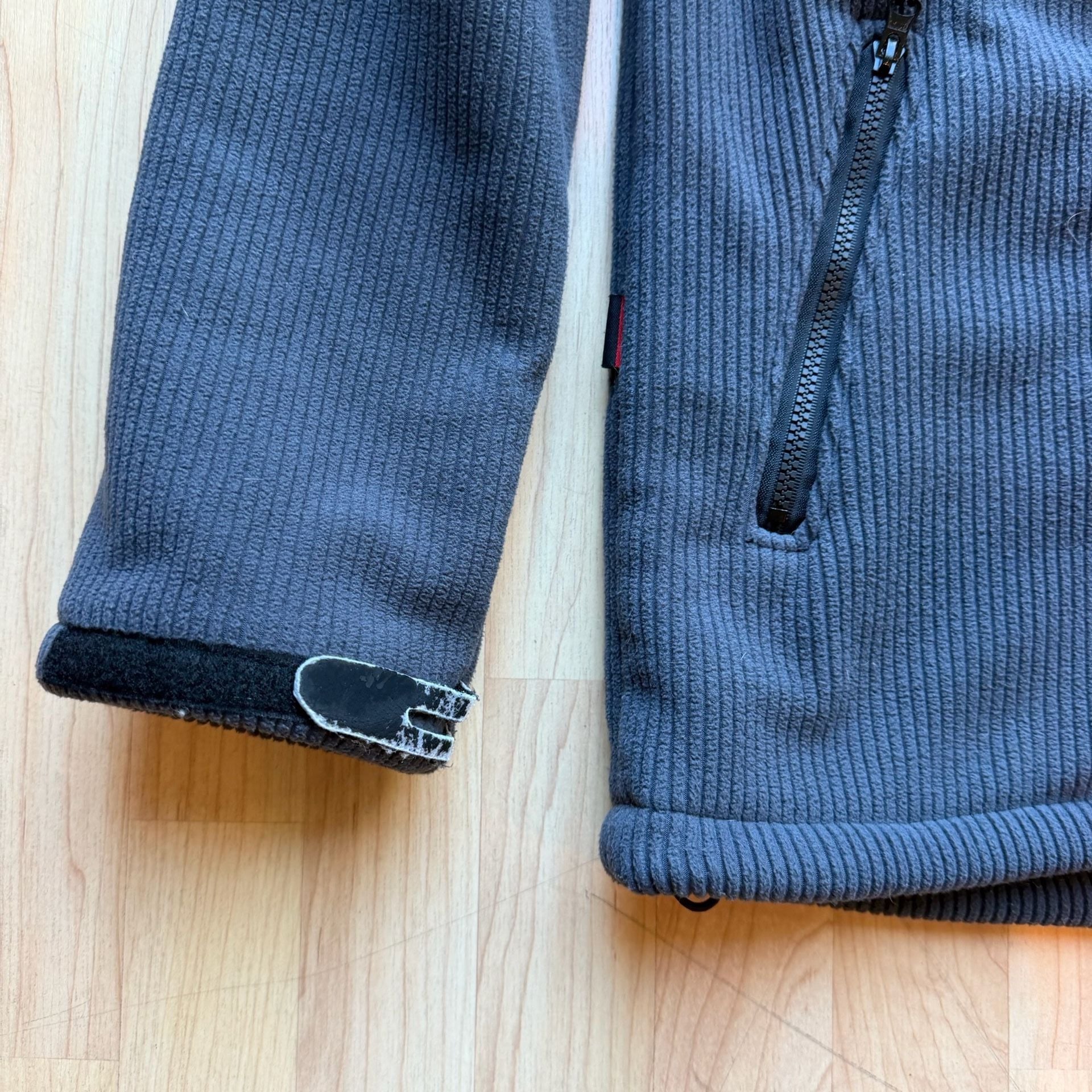 Jack Wolfskin Gray Blue Corduroy Heavy Sherpa-Lined Fleece Jacket Size L 11