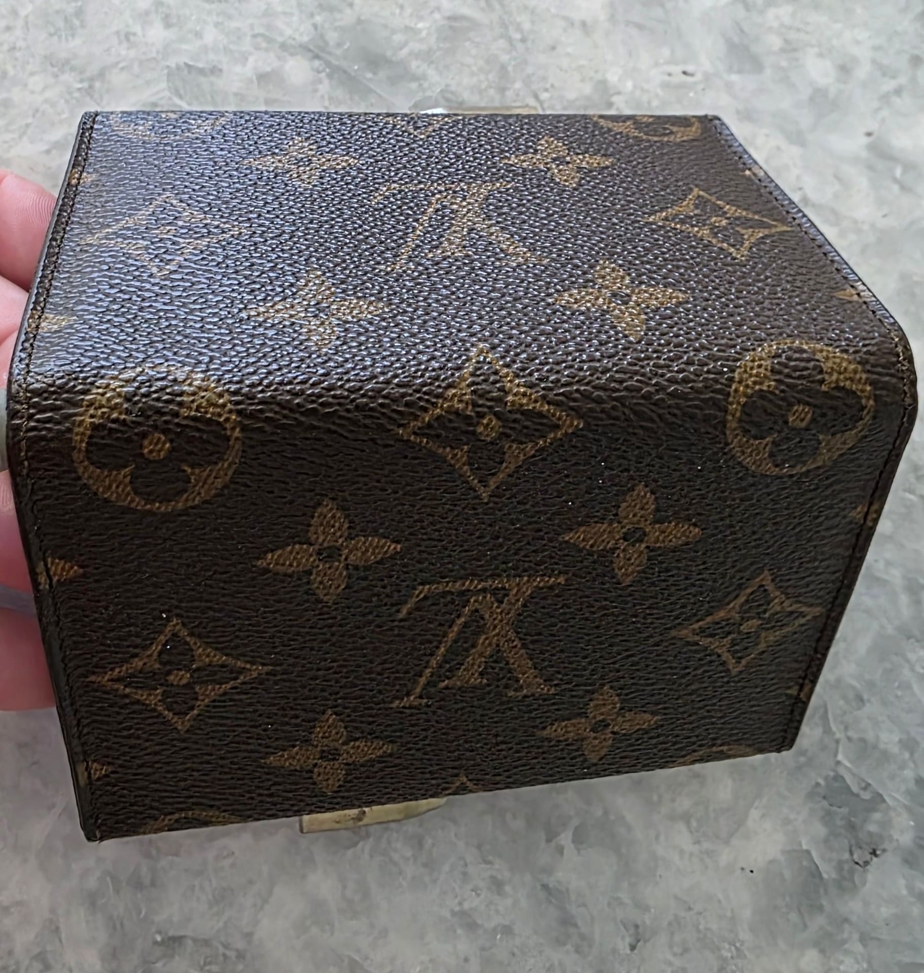 Louis Vuitton Monogram Porte Monnaie Viennois Kiss Lock Bifold Wallet Brown 4