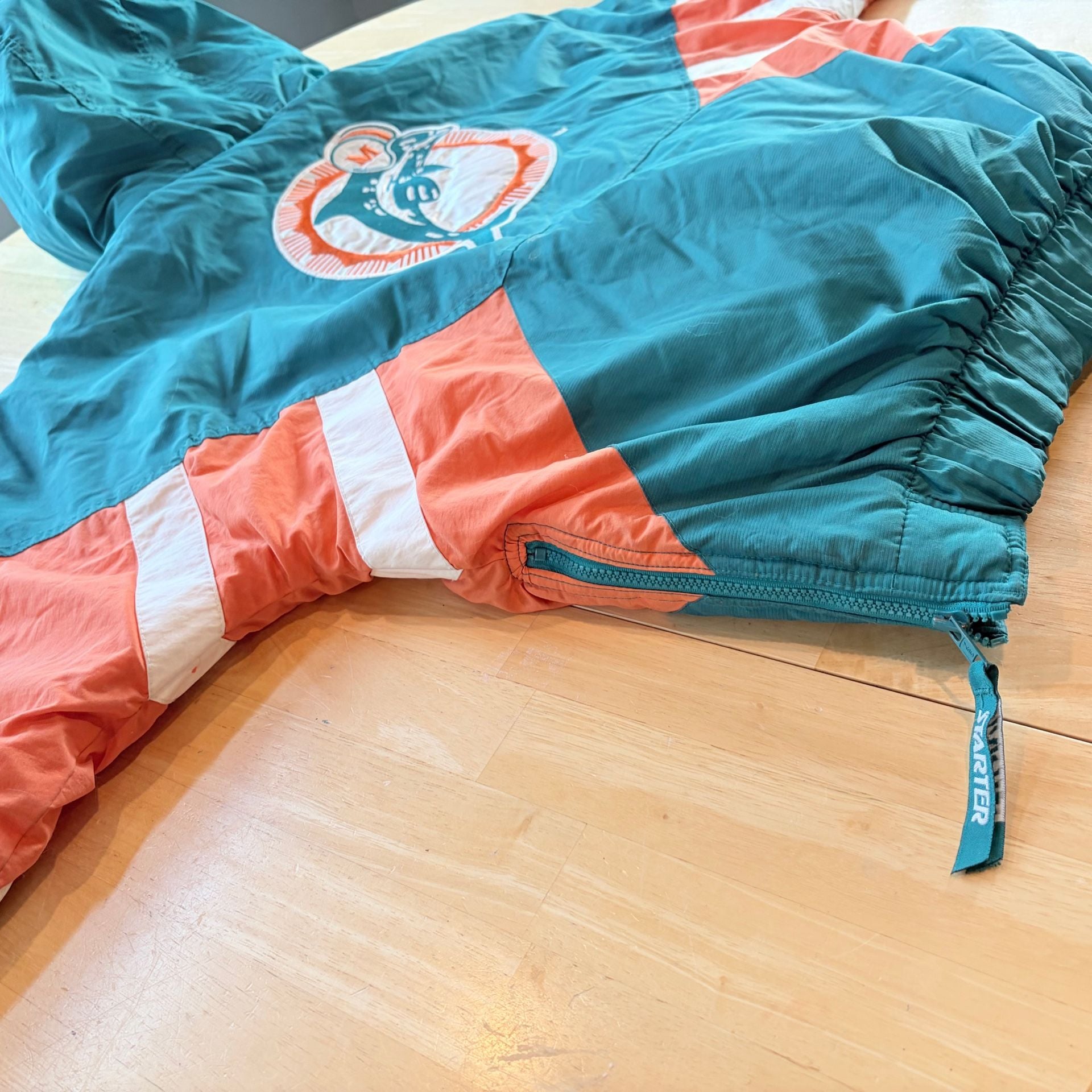 Vintage 90s NFL Pro Line Authentic by Starter Miami Dolphins Anorak Puffer Jacket M 7