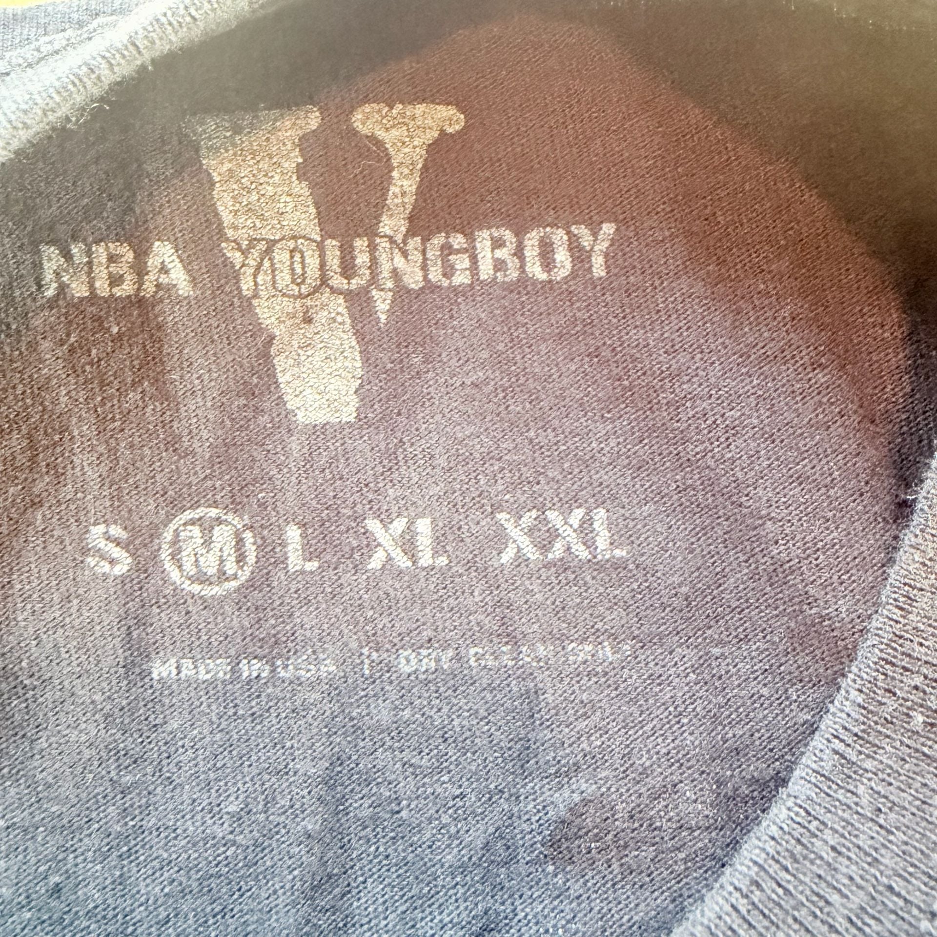 Vlone x NBA Youngboy Top T-Shirt Black Red 4