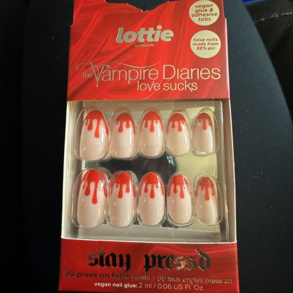 new Lottie London x The Vampire Diaries Stay Press'd Press On nails w glue