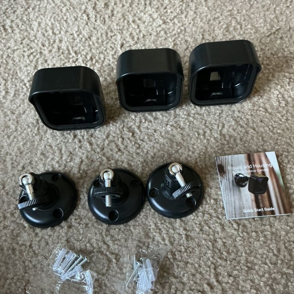 Mount and Housing for Blink Outdoor Camera with Adjustable Brackets and Protective Cases