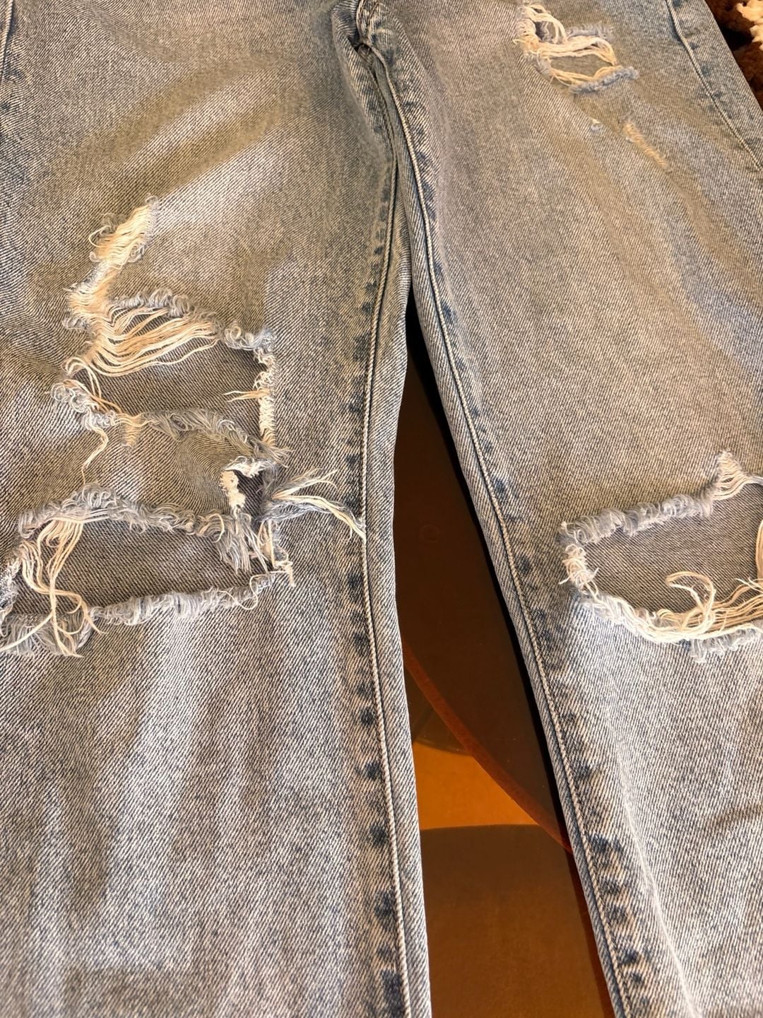 Altard State Hidden Jeans Los Angeles Distressed Straight Leg Light Wash Jeans Size 27 3