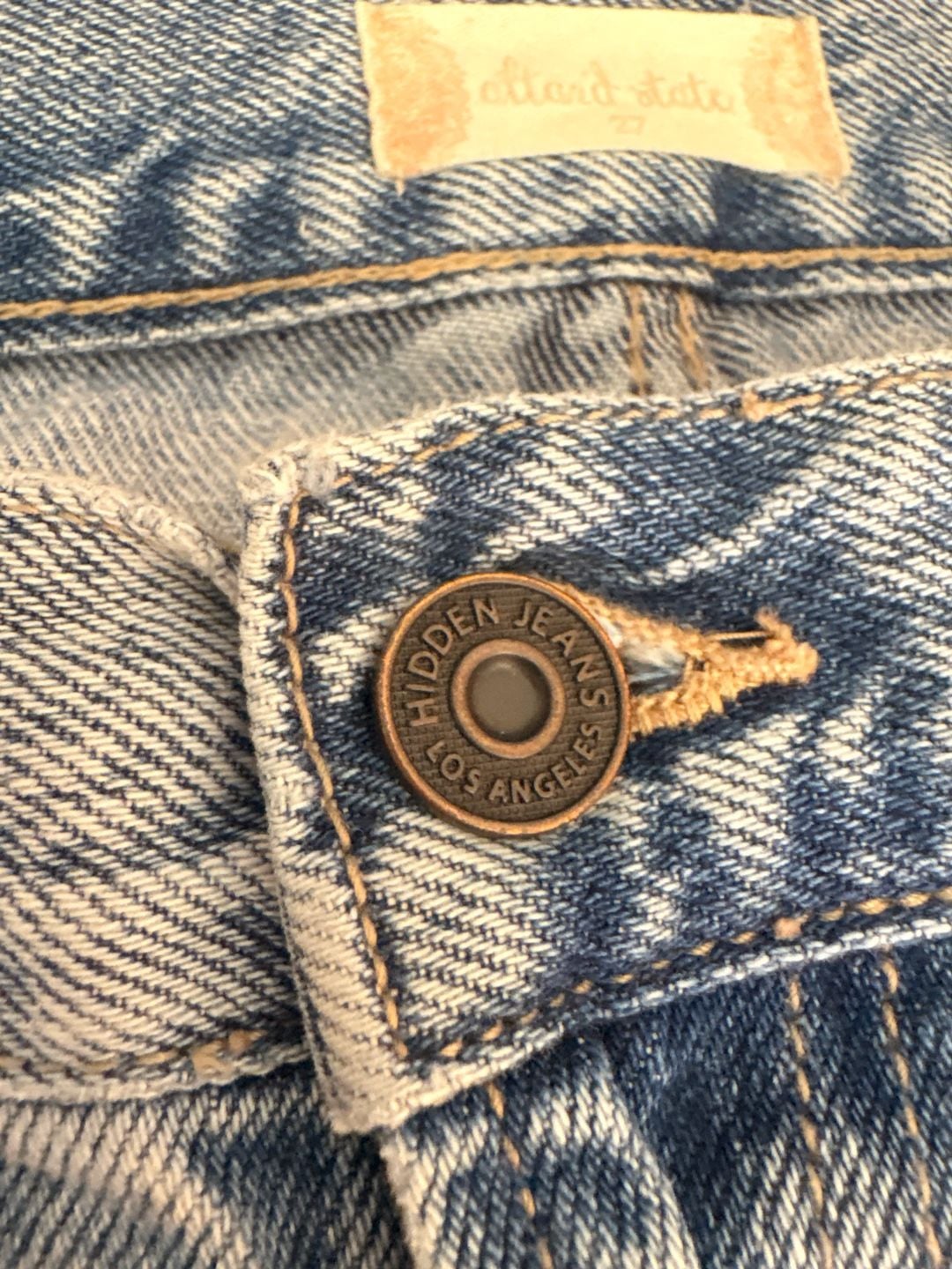 Altard State Hidden Jeans Los Angeles Distressed Straight Leg Light Wash Jeans Size 27 6