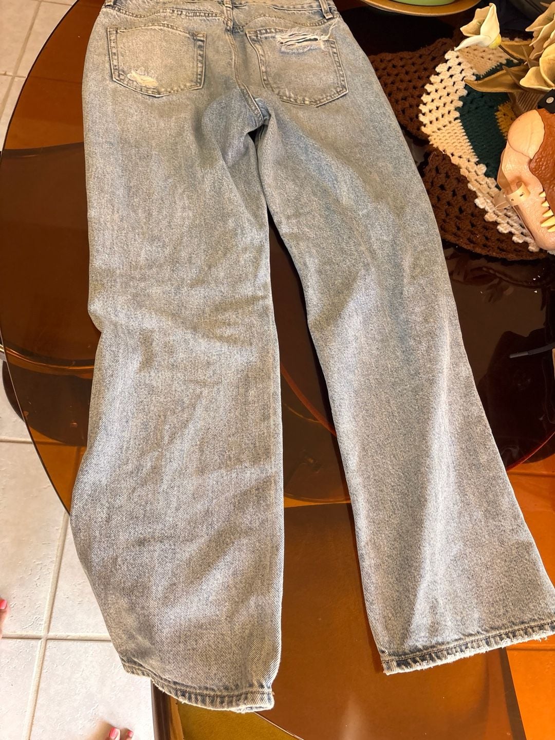 Altard State Hidden Jeans Los Angeles Distressed Straight Leg Light Wash Jeans Size 27 7
