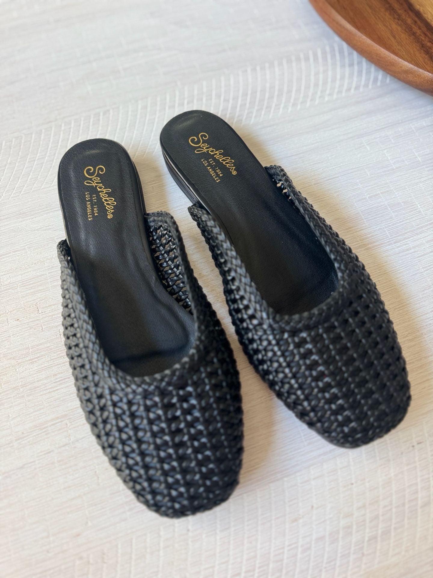 Seychelles Black Woven Mule Slide Sandals Size 9.5 3