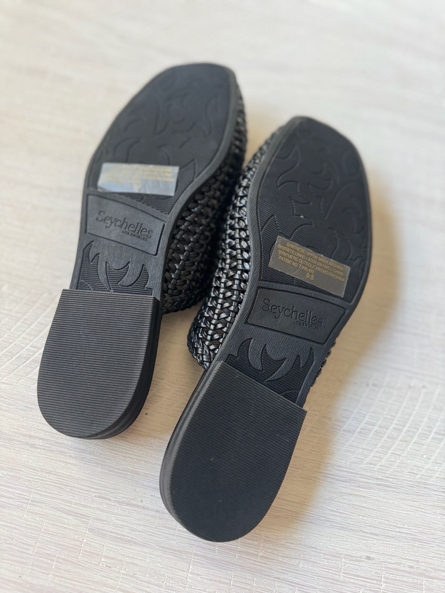Seychelles Black Woven Mule Slide Sandals Size 9.5 8
