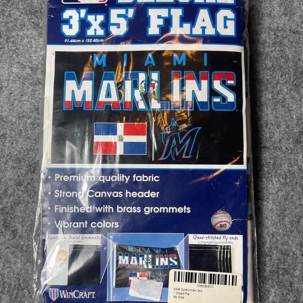 WinCraft MLB Miami Marlins Deluxe 3' x 5' Flag with Dominican Republic Flag