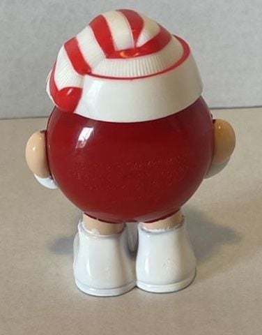 M&M's Red Character Holiday Candy Dispenser with Striped Hat 2
