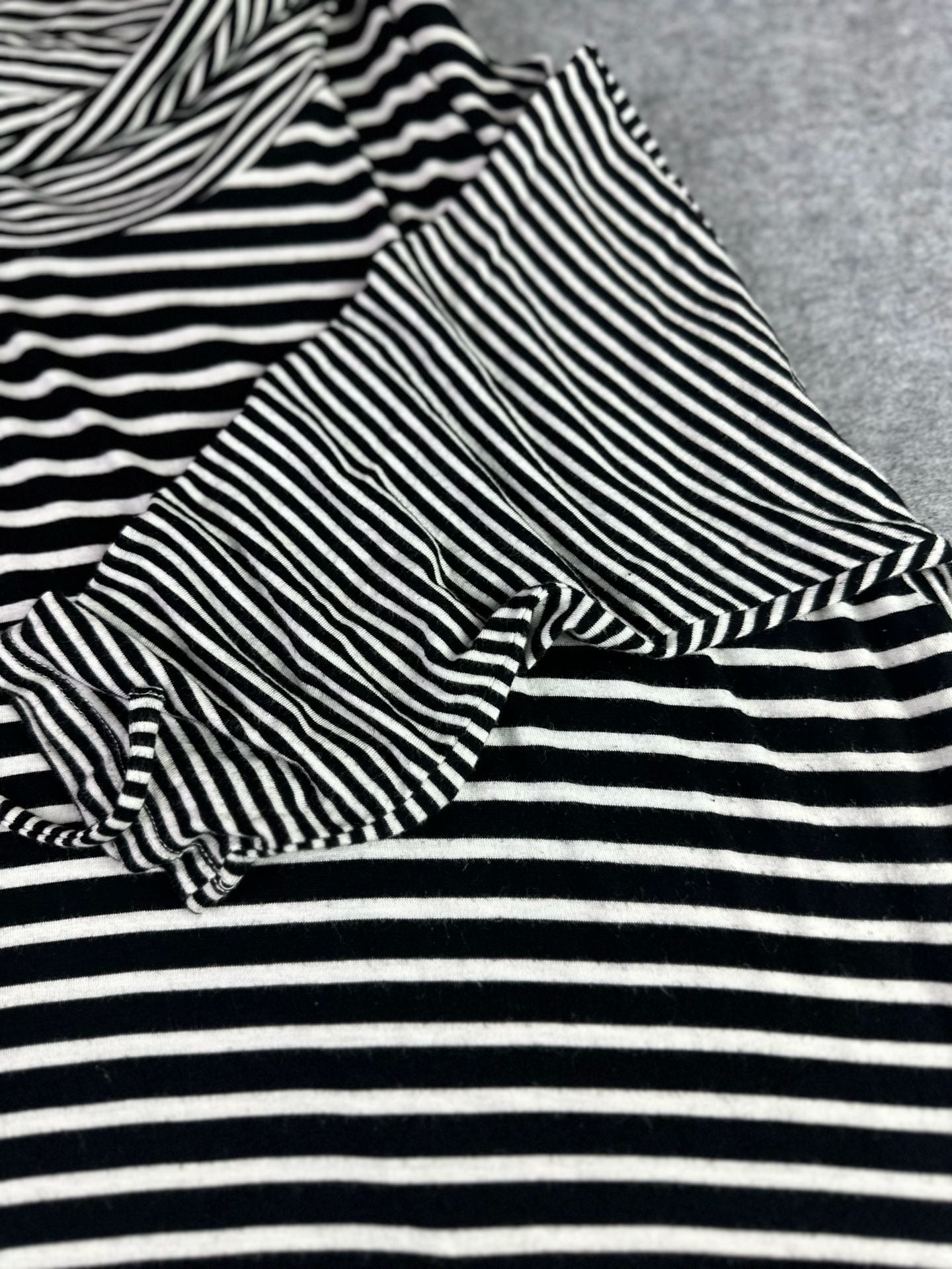 Lane Bryant Black White Striped Cowl Neck 3/4 Sleeve Top Size 18/20 4