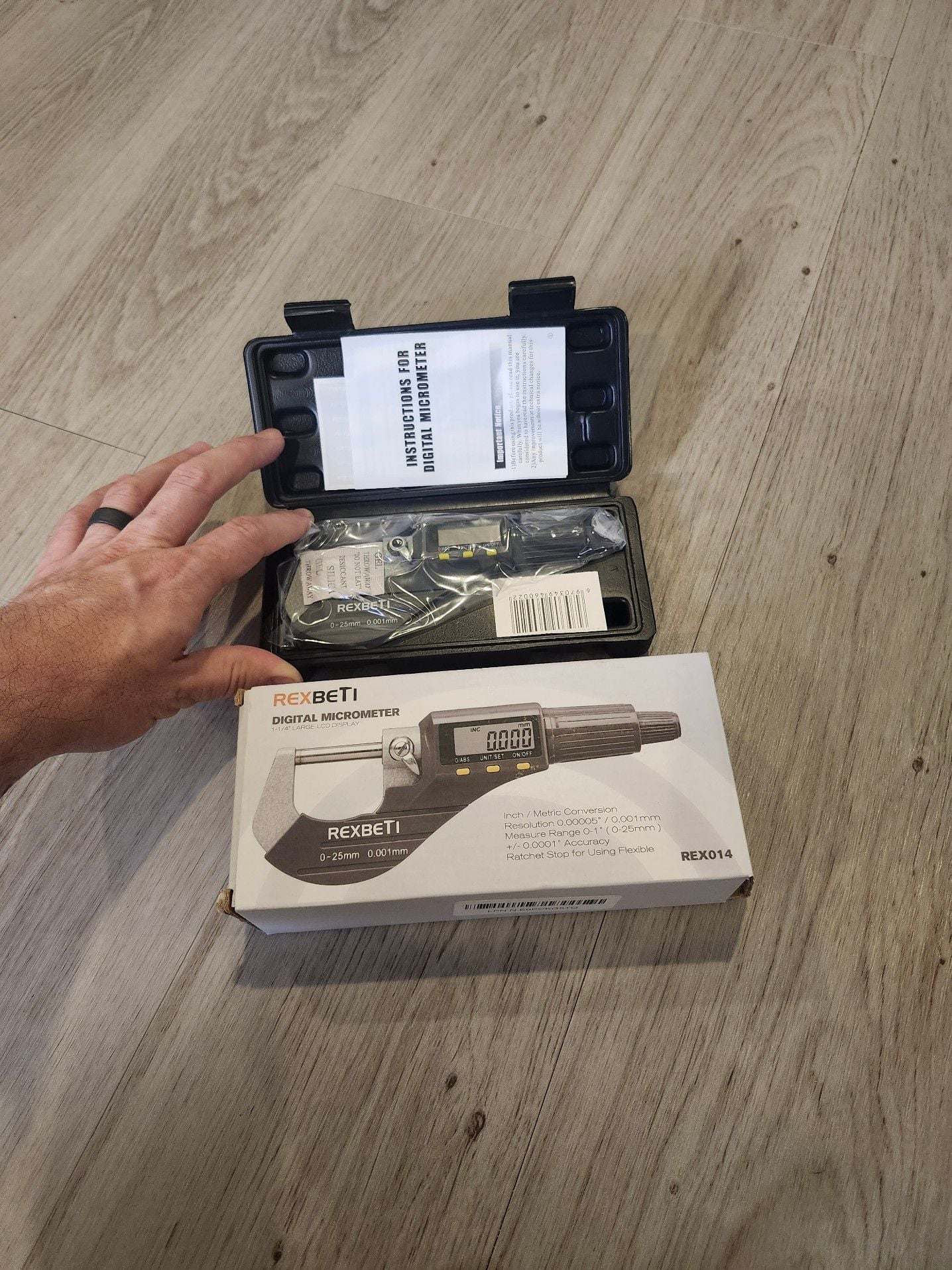 REXBETI Digital Micrometer 0-25mm 0.001mm REX014 1