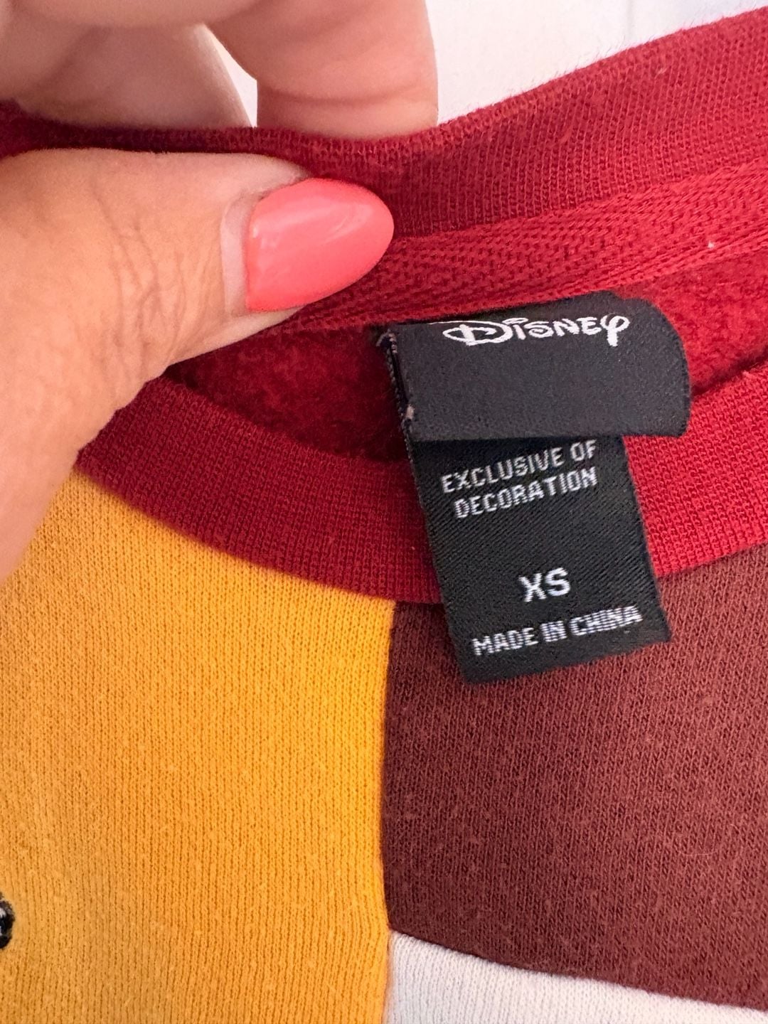 Disney Pinocchio Retro Color Block Crewneck Sweatshirt Size XS 3