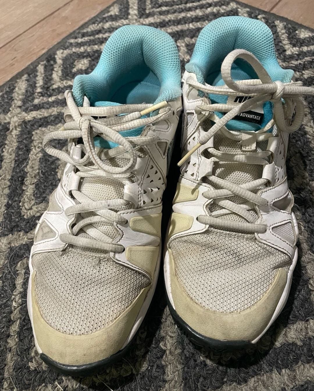 Nike Air Vapor Advantage White Turquoise Tennis Shoes 2