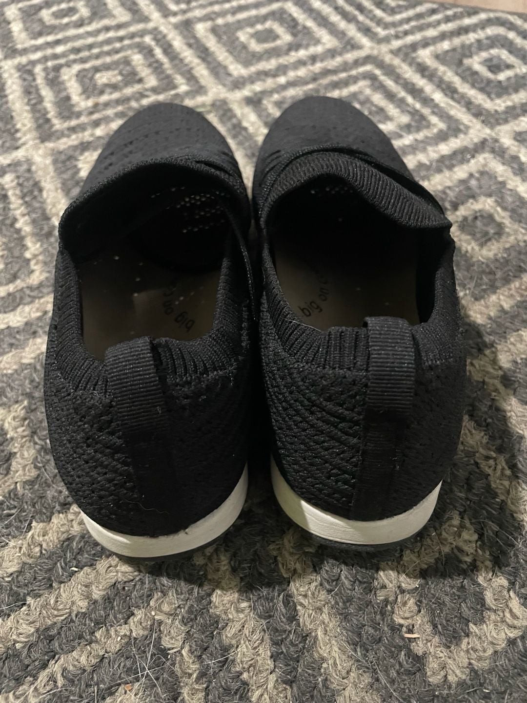 B.O.C. Born Concept Black Knit Slip-On Casual Walking Sneakers 3