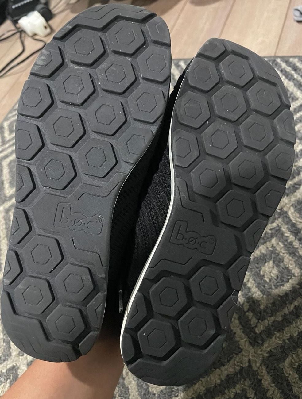 B.O.C. Born Concept Black Knit Slip-On Casual Walking Sneakers 4