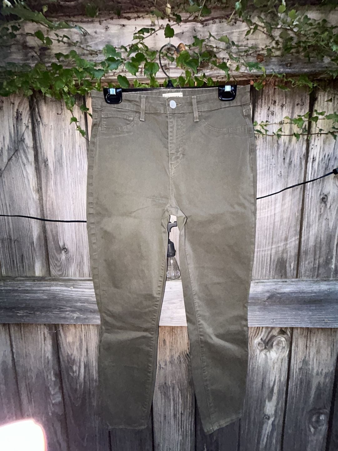L'Agence Margot High Rise Skinny Olive Night Green Jeans Size 28 2