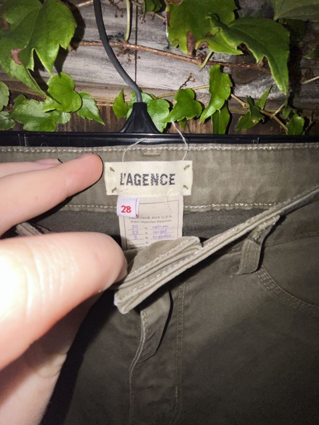 L'Agence Margot High Rise Skinny Olive Night Green Jeans Size 28 3