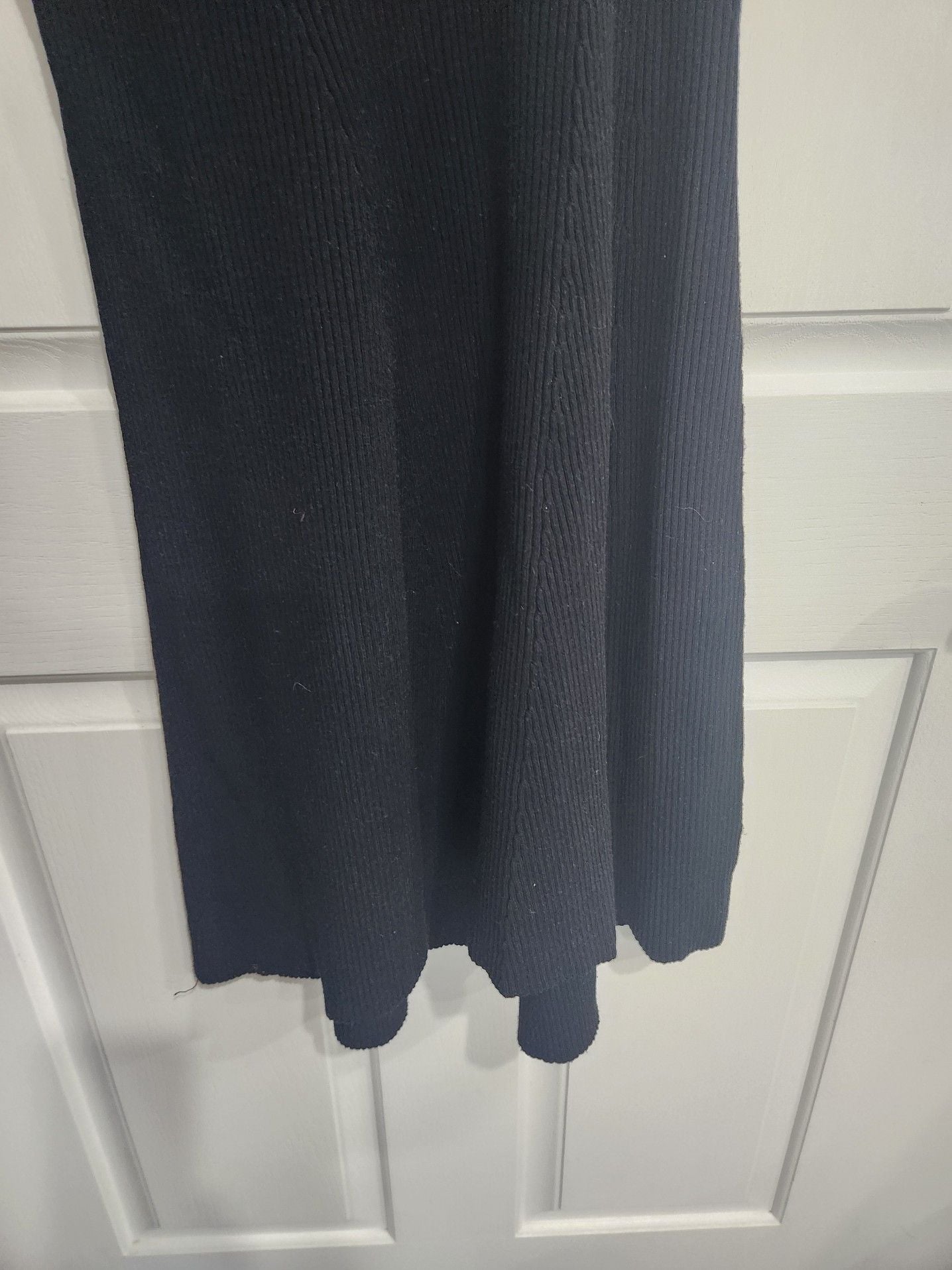 Veronica Beard Black One-Shoulder Ribbed Knit Maxi Dress Size M 3