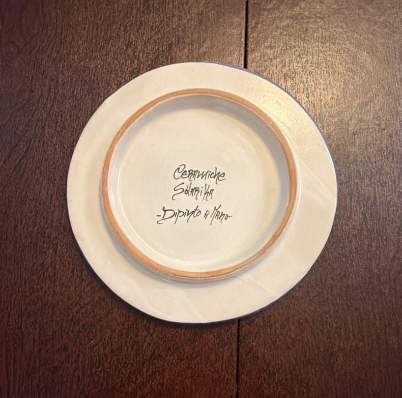 Ceramiche Solimara Dipinto a Mano Italian Ceramic Trivet Plate 2